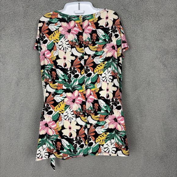 Lane Bryant Womens Plus Top Floral size 18/20 Bow Tie Hem autumn - Picture 5 of 13